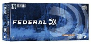 Federal Power Shok 375 H&H Mag 300gr Jacketed Soft Point
