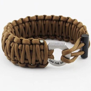 Additional picture of Trixie & Milo Survival Bracelet Black/Orange/Brown
