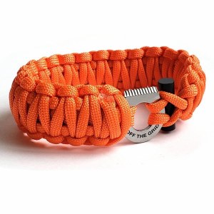 Additional picture of Trixie & Milo Survival Bracelet Black/Orange/Brown