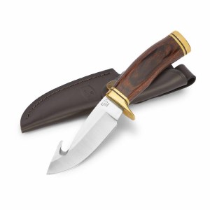 Buck Knife 191 Zipper Heritage Knive w/Gut Hook & Leather Sheath 0191BRG-B