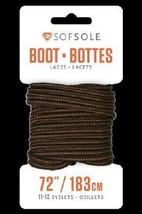 SofSole Boot Laces 72" Brown Black