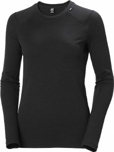 Helly Hansen Womens Lifa Merino Crewneck 75209 Black 3XL-Large