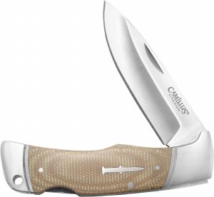 Camillus Classic Lockback 7.25" OAL Micarta Handle 3.25" Drop pPoint