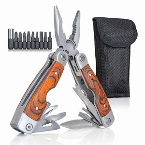 Maxam Stainless Steel Multi-Tool w/Pouch and Bit Kit