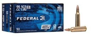 Federal Varmint & Predator 22-250 Rem 50gr JHP 50ct