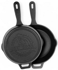 Pit Boss Cast Iron Deep Skillet 12" w/Lid Pre-Seasoned