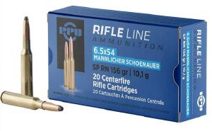 PPU Rifle Line 6.5x54 Mannlicher Schoenauer 156gr SP