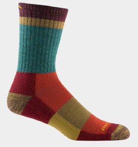 Darn Tough Hike/Trek 1924 Heady Stripe Mico Crew Teal Medium