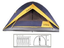 World Famous 1866 Spectrum Dome Tent 12 6-Person 2-Room Tent 12' x 8' x 72"