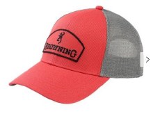 Browning Ladies Cap Browning Emblem Coral