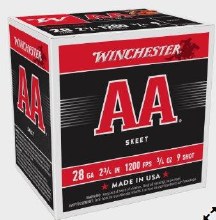 Winchester AA Skeet 28ga 2 3/4" #9 25-Rounds