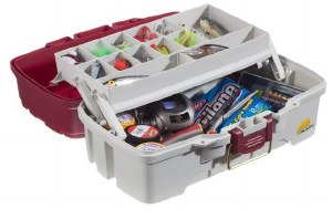 Additional picture of Plano 620106 1-Tray Tackle Box Met. Red/Off white