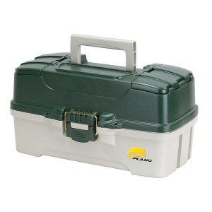 Plano 620306 3-Tray Tackle Box Met Dk Green/Off White