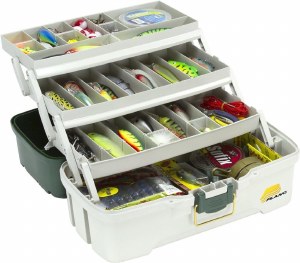 Additional picture of Plano 620306 3-Tray Tackle Box Met Dk Green/Off White