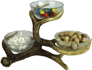 Rivers Edge 3 Bowl Antler Dish
