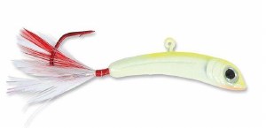 Blue Fox Lil' Foxee Jig 3/16oz Glow Chartreuse White