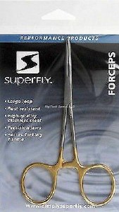 Superfly Forcep Curved Gold Large
