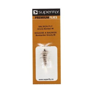 Superfly Salmon Fly #6 Grizzly Bomber