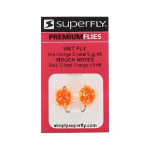 Superfly Wet Fly #8 Hot Orange Crystal Egg