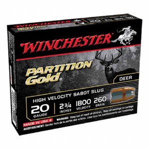 Winchester Partition Gold 20ga 2 3/4" Slug