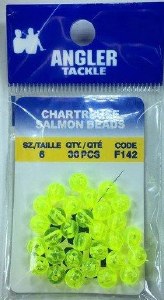 Angler Tackle F142-10 Salmon Beads Size 10 Chart