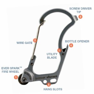 Additional picture of Outdoor Element Firebiner Silver
