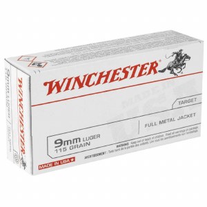 Winchester 9mm Luger 115gr FMJ 50ct