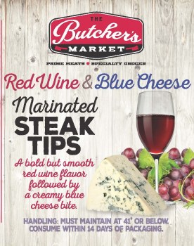 Steak Tips - Red Wine Blue Cheese (Cryo-vac)