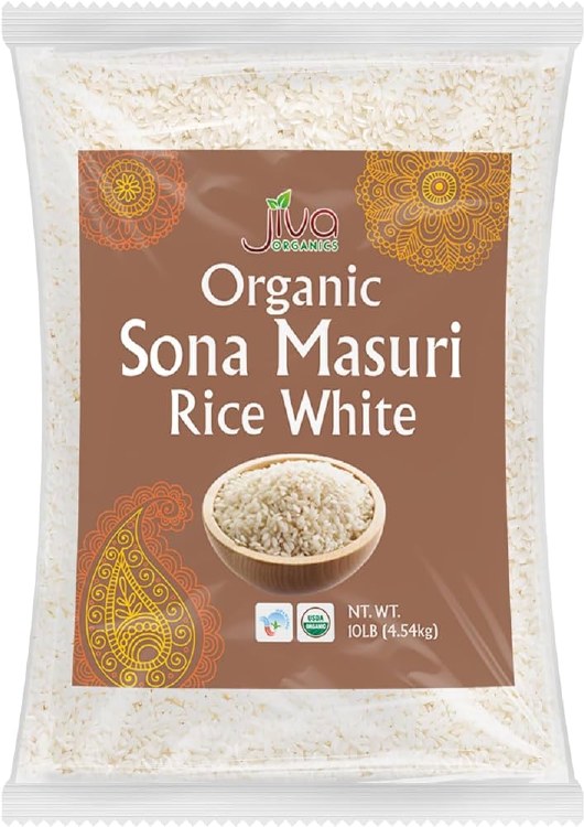 Sona Masoori Rice Organic White  10lbs