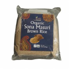 Sona Masoori Rice Organic Brown  10lbs