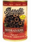 BORRELLI SLICED BLACK OLIVES