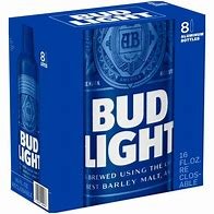 BUD LIGHT 8 PK ALUMINUM BTLS