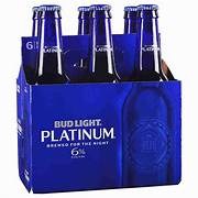 BUD LIGHT PLATINUM 6 PK BTLS