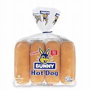 BUNNY BREAD HOT DOG BUN 8 PK