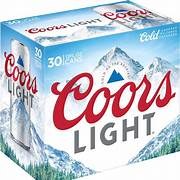 COORS LIGHT 30 PK CAN