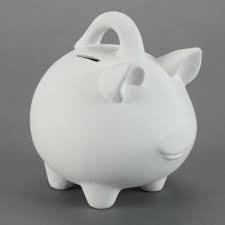 21443 - Piggy Bank w/ Handle     7"L x 6"W x 7.25"H