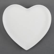 30615 - Heart Plate, Lrg. 11-1/2"L x 10-1/2"W x 1"H