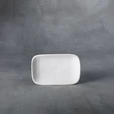 37469 - Squrve Dessert Plate     5"L 3"W x 5/8"H