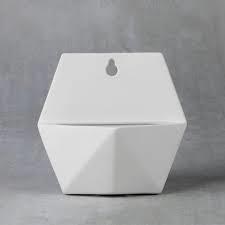 44383 - Hexagon Wall Planter     7.5"L x 7"W x 3"H