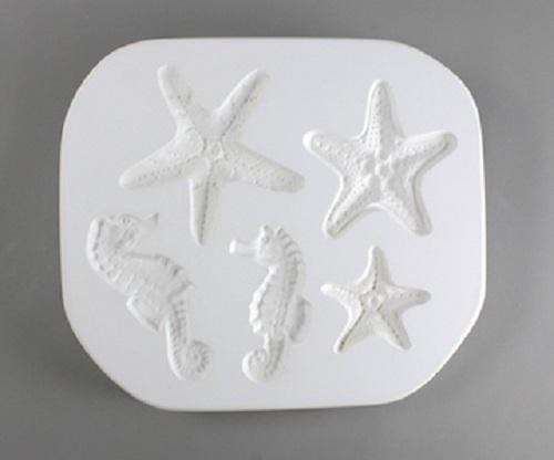 SG65 Sea Horses & Starfish Sprig Mold