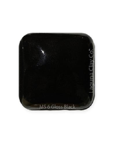 MS-6  Gloss Black  Cone 5/6, *Dry*