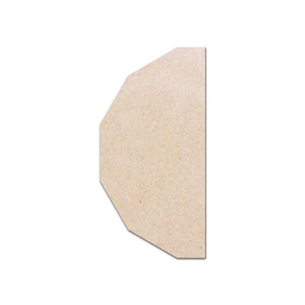 9814 - 26" x 13" x 3/4"  1/2 Polygon Cordierite Shelf