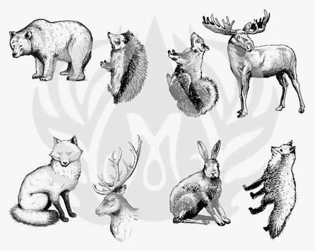 DSS0101 - Woodland Animals Designer Silkscreen