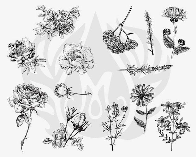 DSS0112 - Flowers Designer Silkscreen
