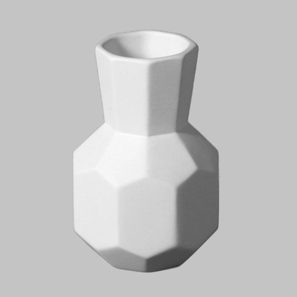 MB1467 - Faceted Bud Vase     4"W x 6"H