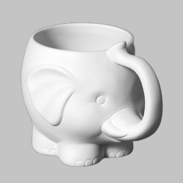 MB1468 - Elephant Mug (14oz)    3.25"L x 5.75"W x 4.25"H