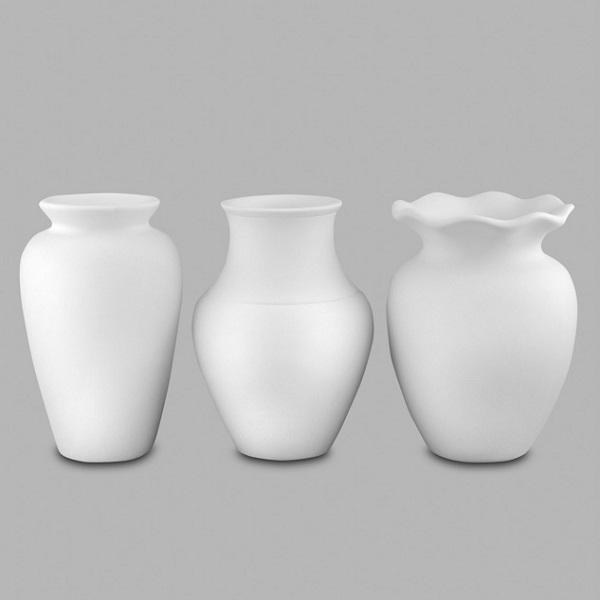 MB885 - Vases (3 designs)   4.5"W x 6"H **Note which shape you want**