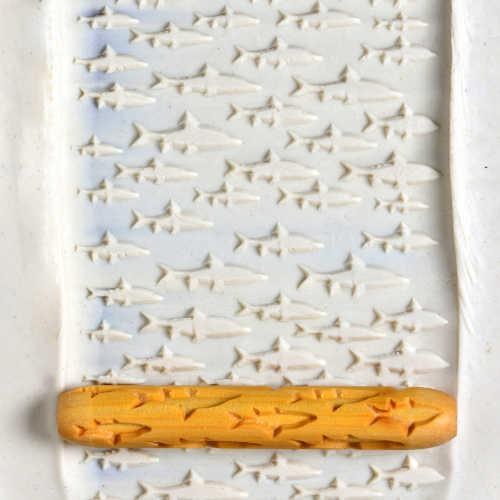 HR048 - Hand Roller: Salmon Run, 10cm