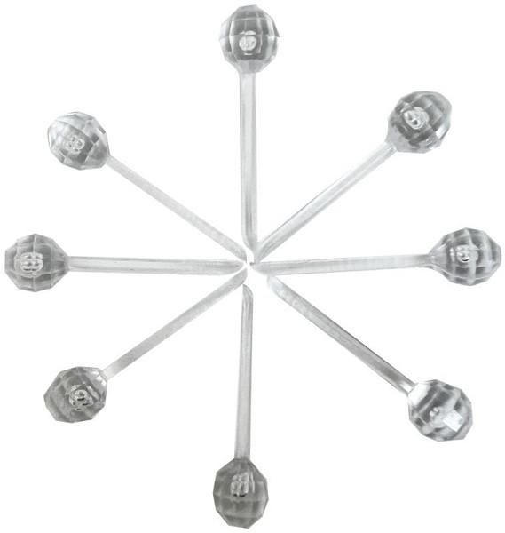 Large Pinlites- Crystal/Clear, (200 Pack)