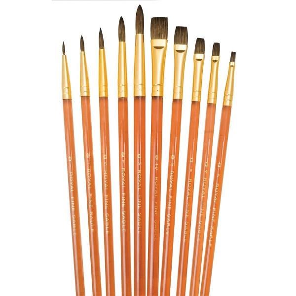SVP-6 Sable Shaders & Round Brush Set (10 PC)